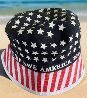 Bucket Hat American Flag Trump Save America 2024