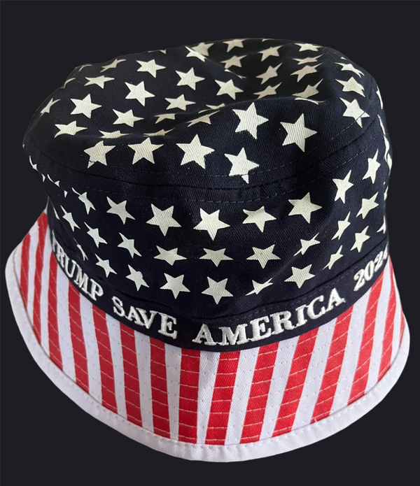 Bucket Hat American Flag Trump Save America 2024