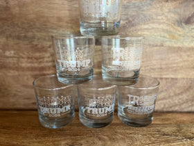 Trump Cocktail glass -- No More Bullshit