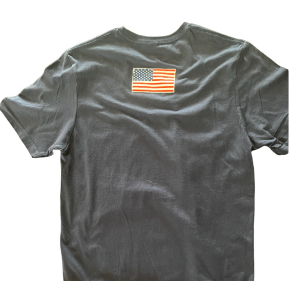 Trump Navy blue soft cotton t shirt with flag