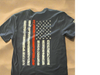 Fireman T-Shirt American Flag Courage Honor Fire Rescue