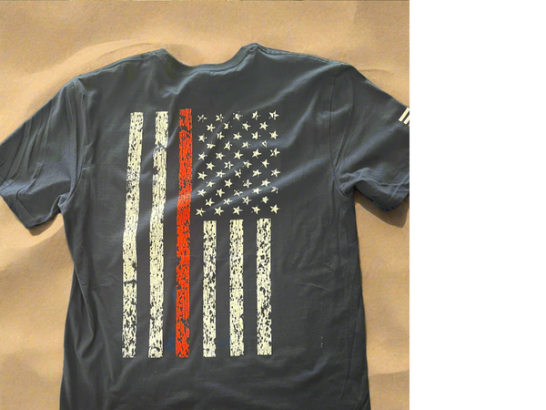 Fireman T-Shirt American Flag Courage Honor Fire Rescue