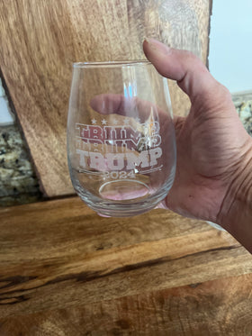 Trump Wine Glass 2024